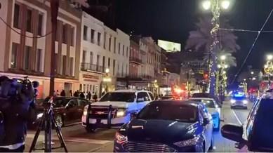 The truck crashed into the crowd at high speed in New Orleans. (Photo Credit: X)