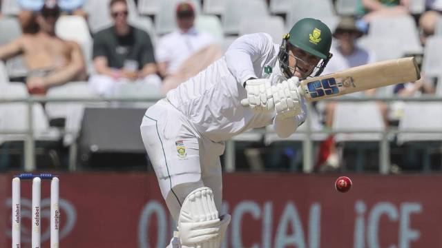 Ryan Rickelton in action against Pakistan in Cape Town. (AP)