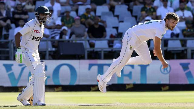 Babar Azam and Wiaan Mulder were involved in a heated exchange on Sunday. (AP)