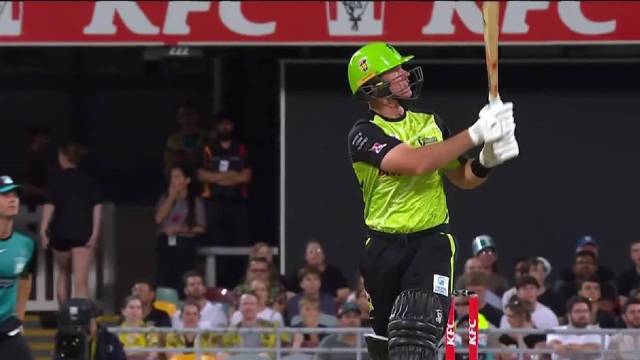 Dan Christian smashed two sixes and picked a wicket in his return from retirement for the Sydney Thunder. (BBL)