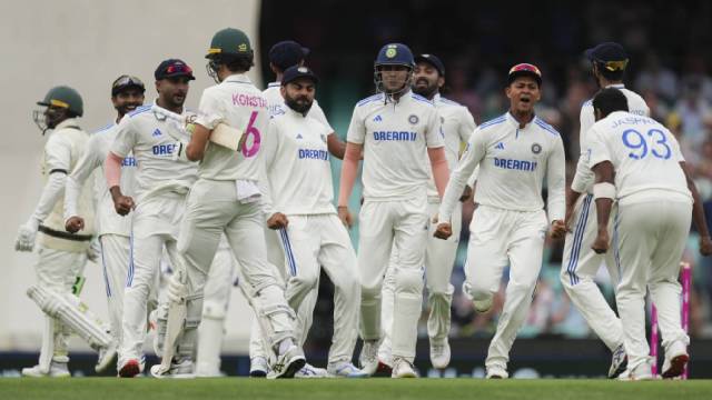 The way that India celebrated Khawaja's dismissal was 