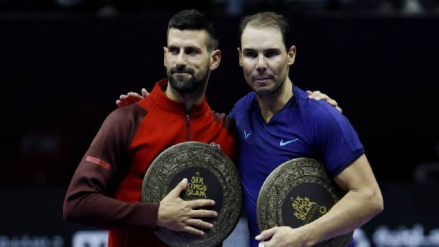 While Novak Djokovic finished ahead 31-29 of Rafael Nadal, he rued missing the Spanish legend's last moments on court during the Davis Cup. (Reuters)