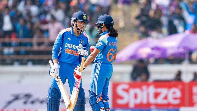 Smriti Mandhana and Pratika Rawal scored centuries as India crossed the 400-run mark for the first time in women's ODIs. (BCCI)