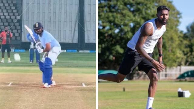 India and Mumbai Indians teammates Rohit Sharma and Hardik Pandya were seen training together on Friday ahead of the Champions Trophy. (Instagram)