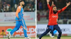 India's Varun Chakaravarthy and England's Adil Rashid made significant gains in the latest ICC T20I bowling rankings. (BCCI)