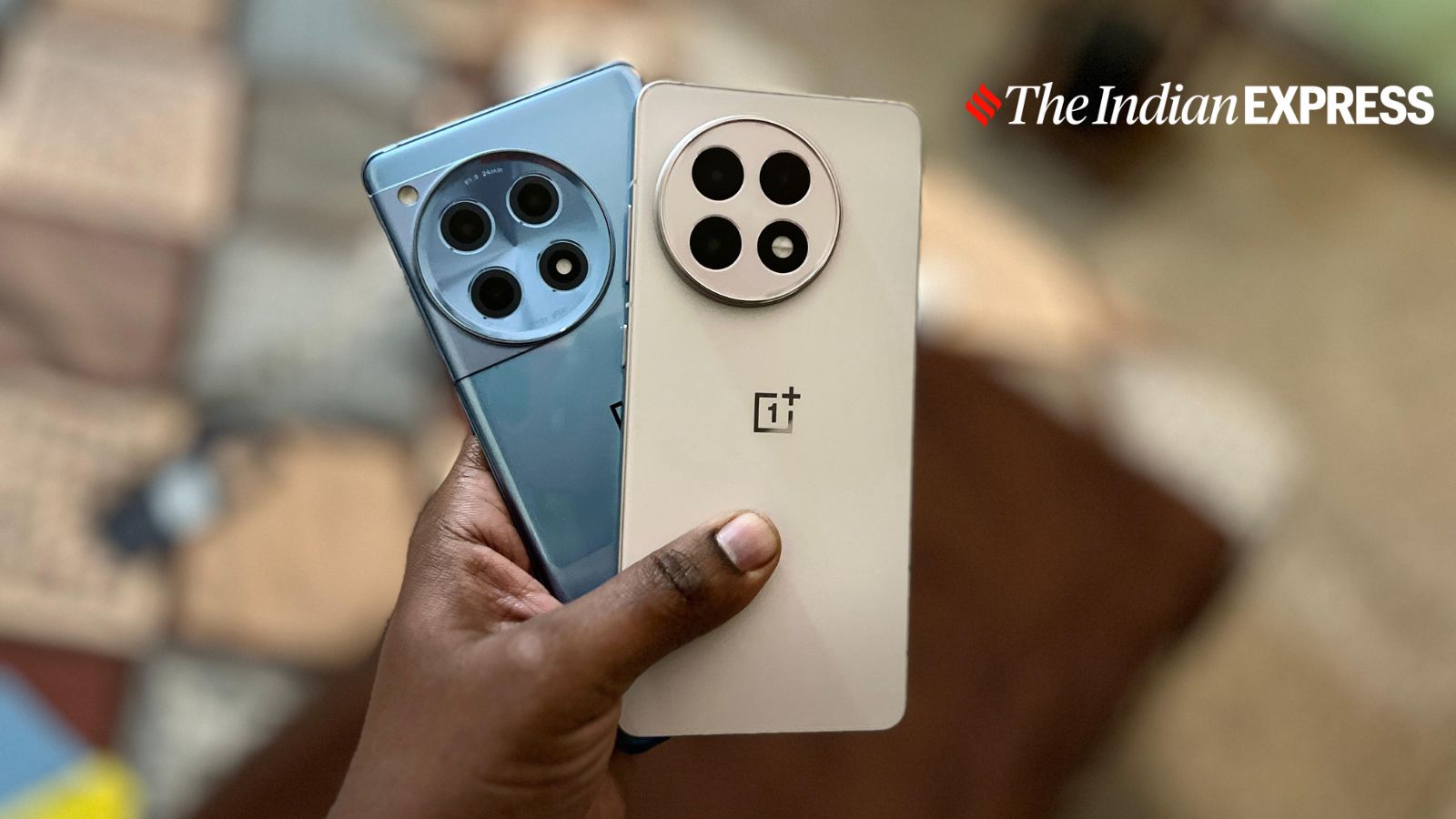 The new OnePlus 13R with its predecessor, the OnePlus 12R. (Image: Bijin Jose/The Indian Express)