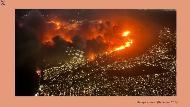 According to a Reuters report, more than 100,000 people were ordered to evacuate (Image source: @bluebear731/X)