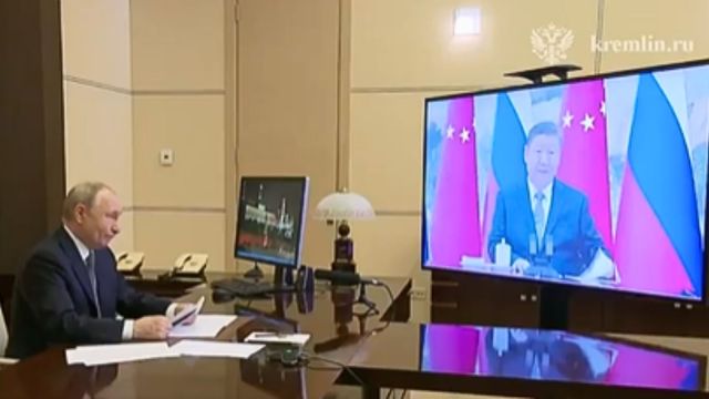 Putin and Xi video call