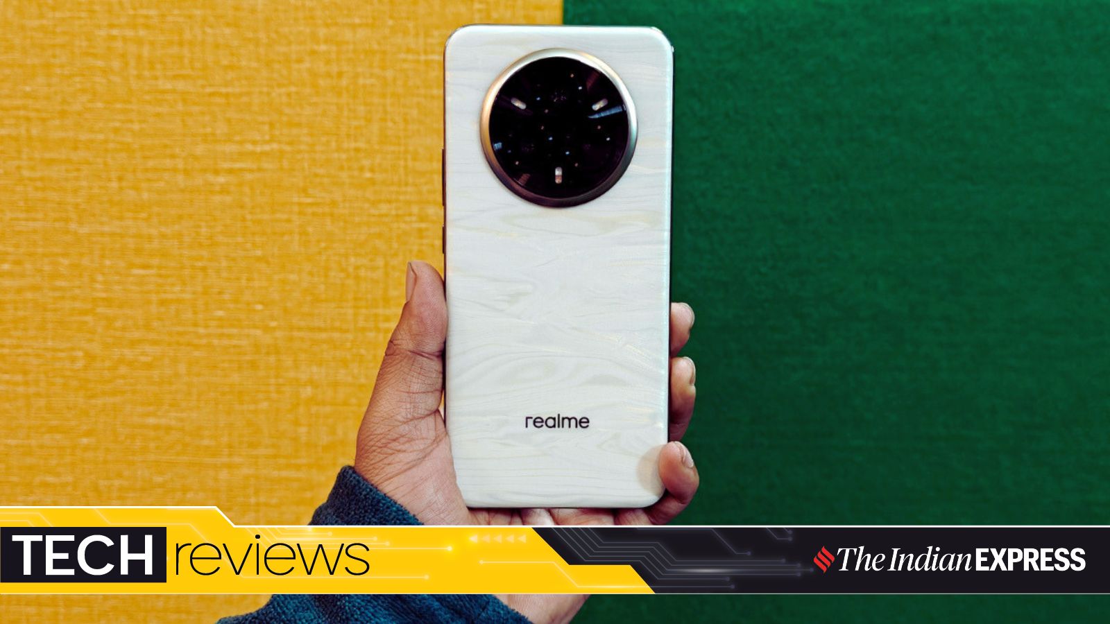 The Realme 14 Pro Plus is definitely one of the best looking mid-range phones of all time. (Photo Credit: Anurag Chawake/The Indian Express)