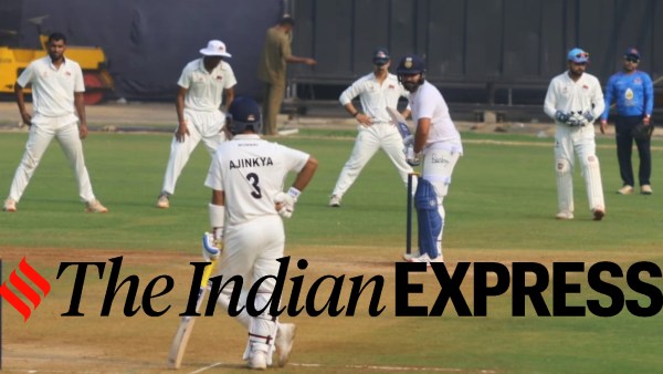 Rohit Sharma, India's cricket captain, trained at Wankhede Stadium on Tuesday morning. (Express Photo by Deepak Joshi)