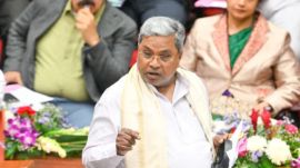 BJP always projected Mahatma Gandhi as 'anti-Hindu' but one must understand that it is 100 per cent false, Karnataka CM Siddaramaiah said at the inauguration of Mahatma Gandhi's statue in front of Suvarna Vidhana Soudha in Belagavi.