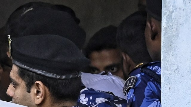 R G Kar rape-muder case convict Sanjay Roy at the Seldah court in Kolkata on Saturday