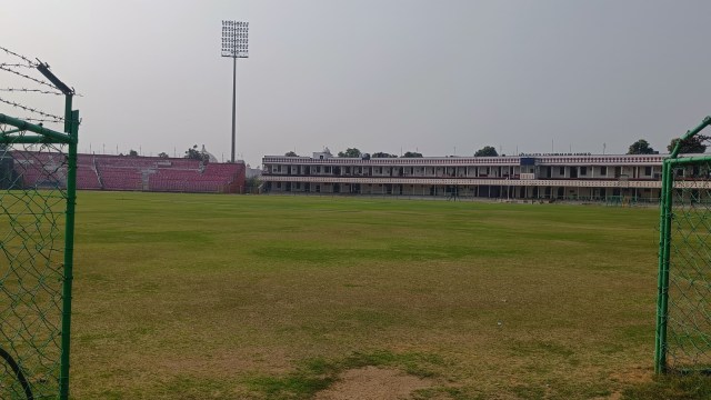 Rajasthan's Sawai Mansingh Stadium as seen on Wednesday. (Express Photo by Lalith Kalidas)