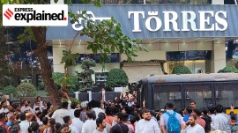 Torres investment scam Explained: A crowd gathered outside Torres' Dadar office on January 10, with police officers stationed.