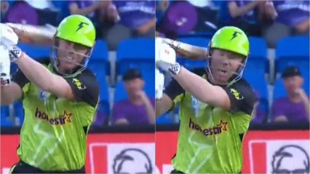 David Warner broken bat