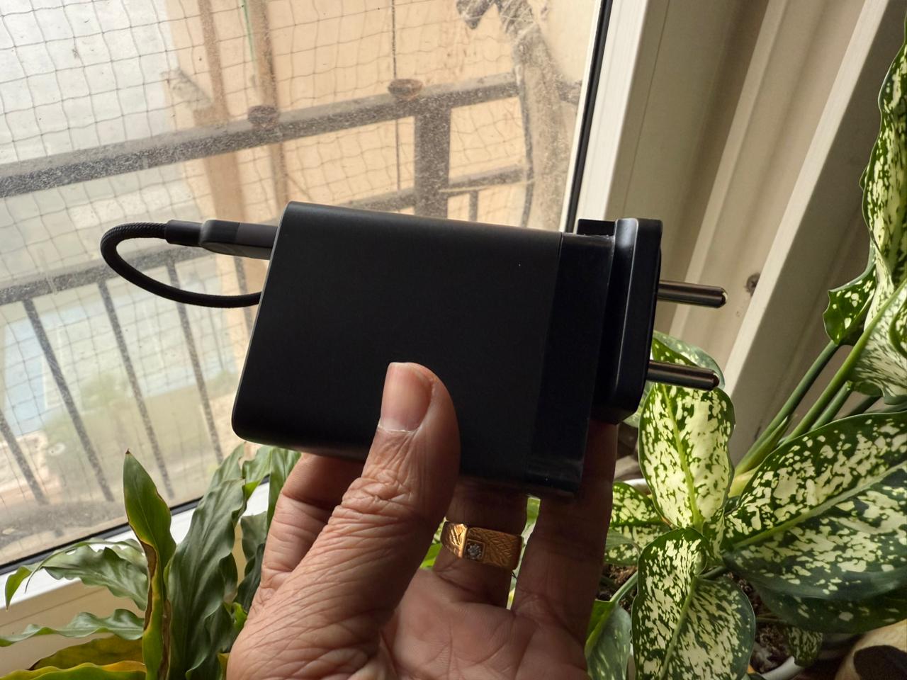 The magnetic coating helps you manage the cable better. 