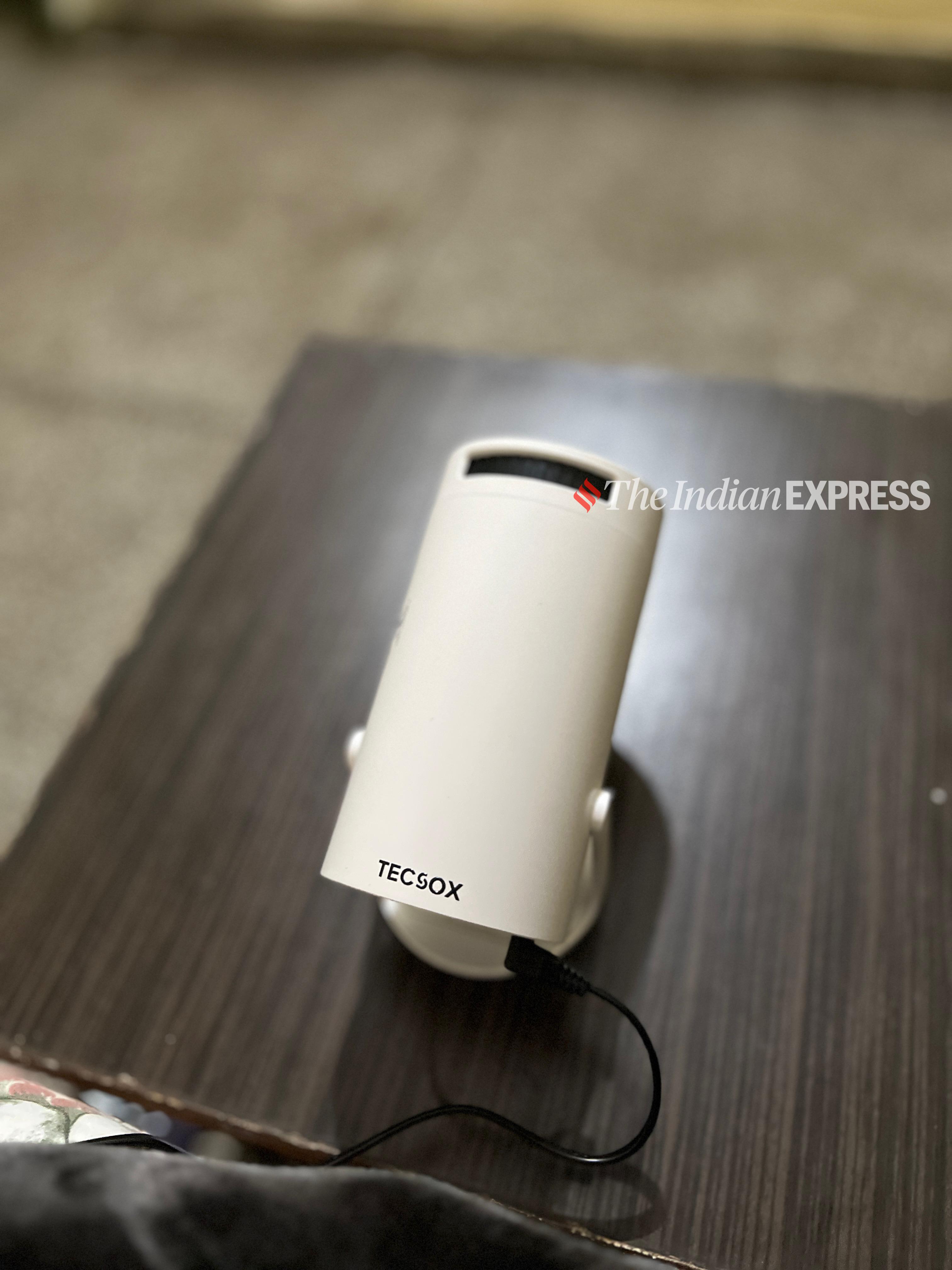 A top view of the TecSox LUMA LED Projector. (Photo: Bijin Jose/The Indian Express)