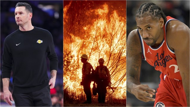 California wildfires NBA