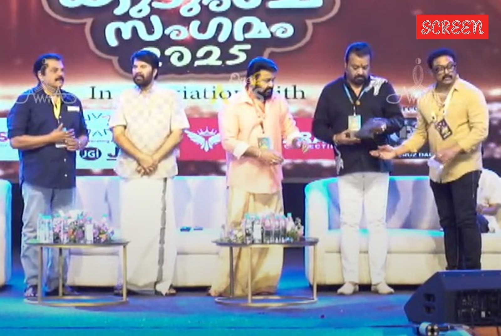 During AMMA Kudumba Sangamam 2025, Mukesh and Baburaj were seen sharing the stage with ad hoc panel chief and superstar Mohanlal, Malayalam megastar Mammootty and actor and BJP Union Minister of State for Petroleum and Natural Gas Suresh Gopi.