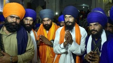 In the 2024 Lok Sabha polls Amritpal Singh, contesting as an Independent, had recorded a shock victory. ( Express photo by Rana Simranjit Singh)