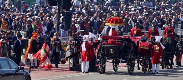 President Droupadi Murmu and PM Narendra Modi seen near the buddy. 