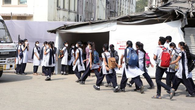  Students going to the CBSE introspection  hall