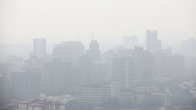 mumbai aerial  pollution