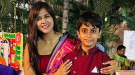 Dalljiet Kaur with her son Jaydon. (Source: Instagram/DALLJIET KAUR)