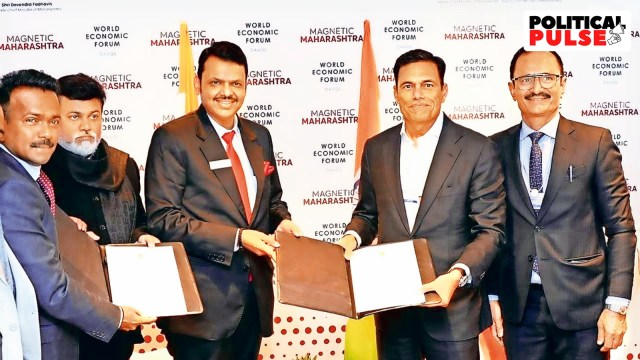 Devendra Fadnavis, Devendra Fadnavis in Davos, Davos, Mahayuti alliance, World Economic Forum, Mumbai news, Maharashtra news, Indian express, current affairs