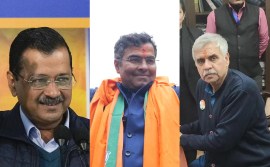 delhi assembly elections 2025, arind kejriwal, parvesh verma, Sandeep Dikshit, delhi polls, indian express