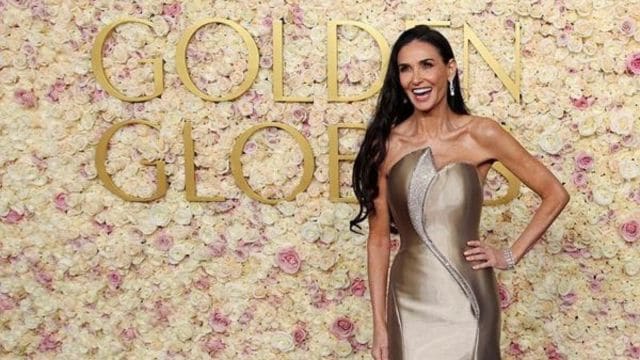 Demi Moore attends the 82nd Golden Globes in Beverly Hills, California on January 5. Moore was gutted when a producer told her that she was “a popcorn actress”. (Reuters Photo)