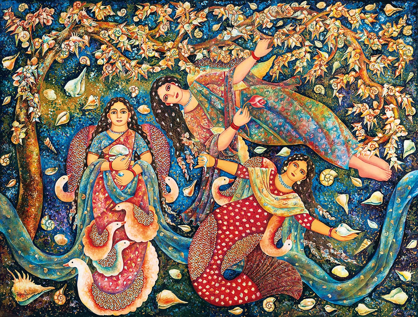 The Art Alive Gallery in Delhi will hold a solo of artist Jayasri Burman