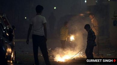people bursting firecracker away from the camera cracker ban