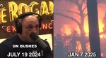 Joe Rogan recounts fireman's prediction of LA wildfires (Image source: @scubaryan_/X)