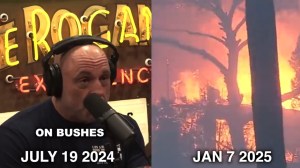 Joe Rogan recounts fireman's prediction of LA wildfires (Image source: @scubaryan_/X)