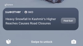 Glance real-time weather alerts.
