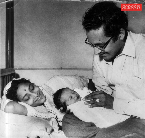 Guru Dutt with wife Geeta Dutt and son Arun. (Photo: Express Archives)