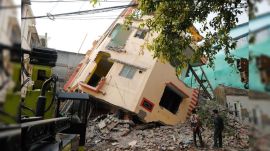 Kolkata's tilted building in Bagha Jatin.