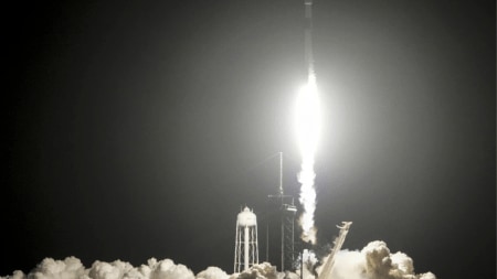 Two lunar landers - Resilience by Tokyo-based ispace and Blue Ghost by Texas-based Firefly, rocketed away in the middle of the night from NASA's Kennedy Space Centre, aiming for the moon. (AP photo/John Raoux)