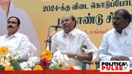 The dramatic turn of events unfolded at the party conclave held at Pattanur, a village near Puducherry, in the presence of hundreds of party cadres and office-bearers. (Photo: X)
