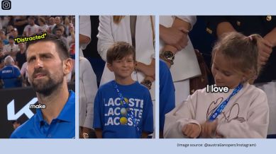 Novak Djokovic’s post-match moment with his kids