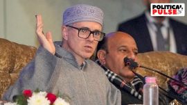 Jammu and Kashmir Chief Minister Omar Abdullah speaks during an interaction with the media, in Srinagar, Thursday. (Photo PTI )