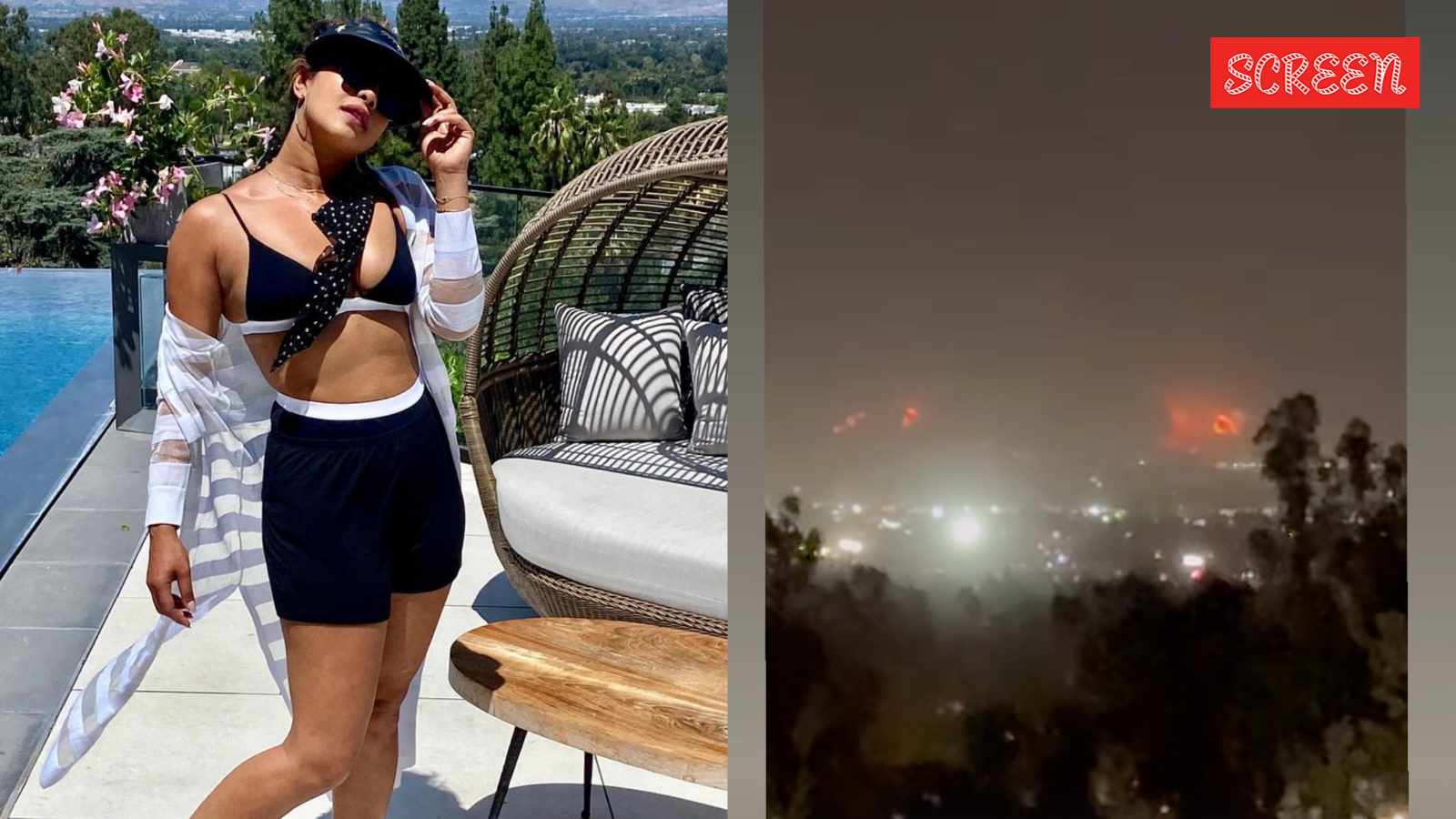 Priyanka Chopra shares video of fast-spreading California wildfire from Los Angeles home: ‘Hope we all stay safe’