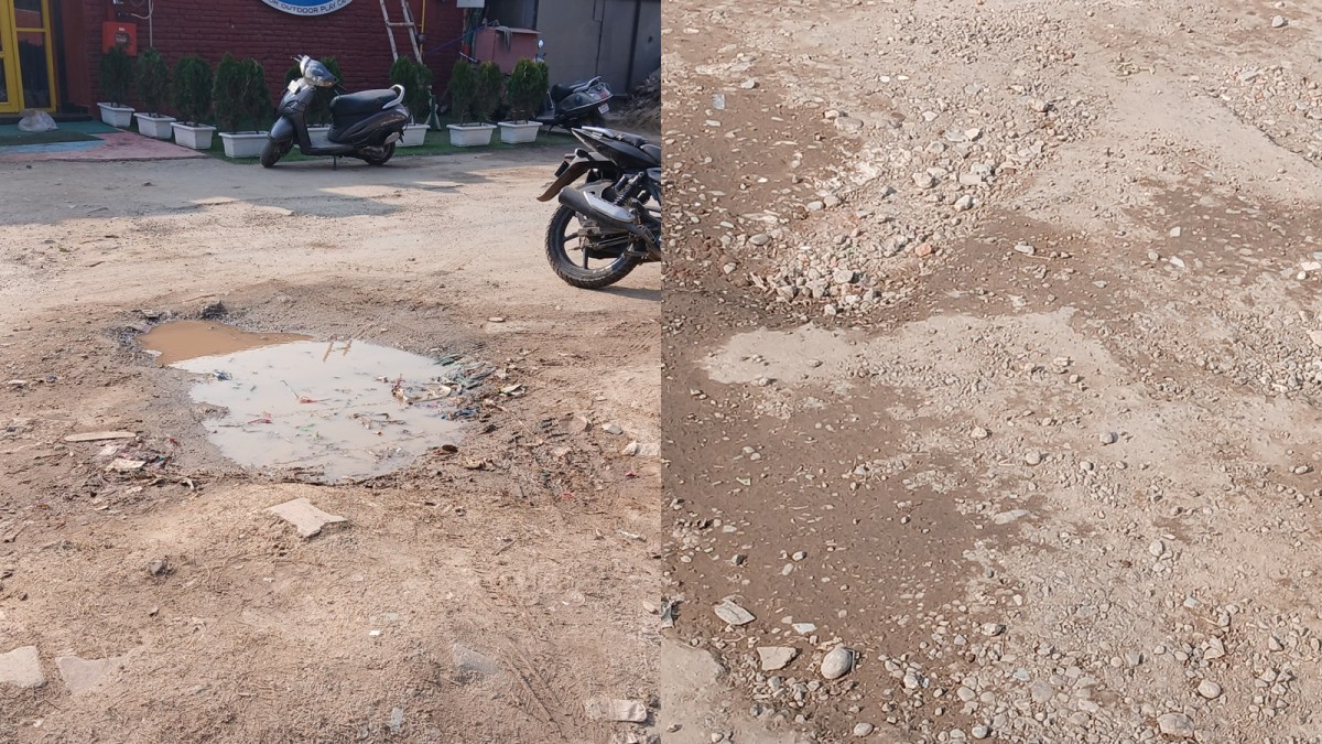 chandigarh roads repair, potholes, indian express