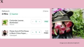 Swiggy sends free ‘dhaniya’ with roses