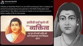 Modi praised Savitribai Phule, penning a post on X, acknowledging the reformer as a beacon of women empowerment and a pioneer in the field of social reform and education.