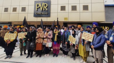 sikh activists protest, kangana ranaut's movie, emergency movie, punjab news, indian express
