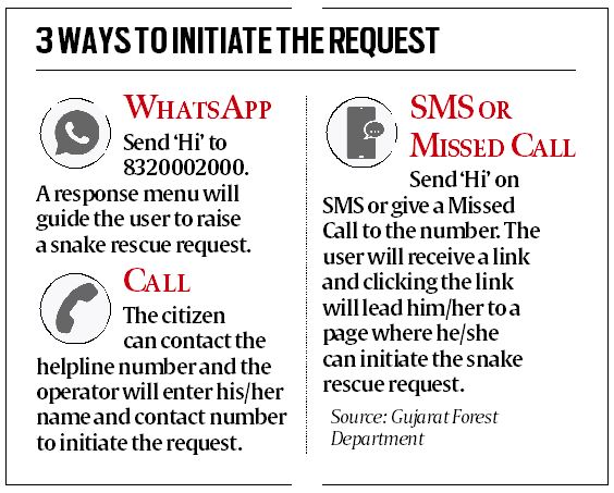 Forest dept launches snake rescue system in Ahmedabad
