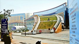 Ultra modern offices, sky top restaurant, World Trade Center, Nauroji Nagar World Trade Center, delhi news, India news, Indian express, current affairs