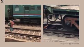Woman survives close call with speeding train in Mathura